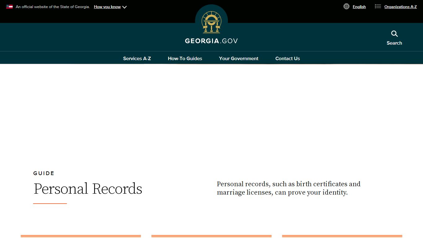 Personal Records | Georgia.gov